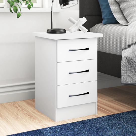 Cascio 3 Drawer Bedside Table