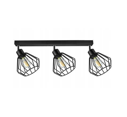 Modern Shape Ceiling Light Blac Triple