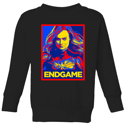 Avengers Endgame Captain Marvel Poster Kids' Sweatshirt - Black - 3-4 Years - Black