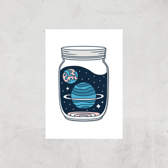 Space Jar Art Print - A3 - Print Only