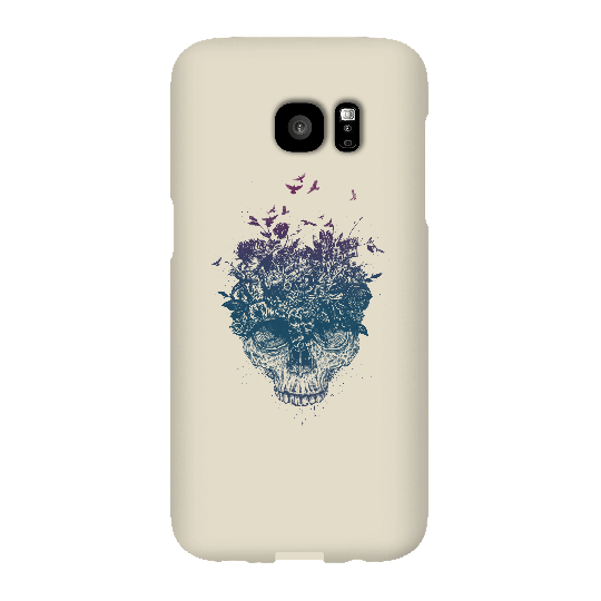 Balazs Solti Skulls And Flowers Phone Case for iPhone and Android - Samsung S7 Edge - Snap Case - Gloss
