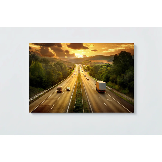 Autobahn Motif Magnetic Wall Mounted Cork Board
