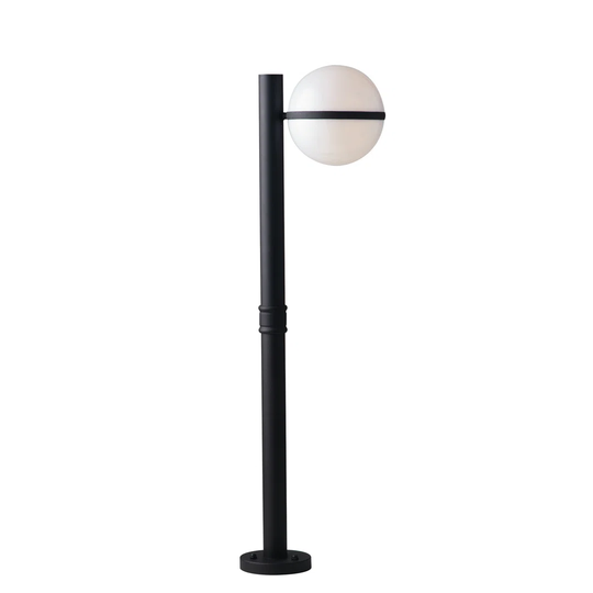 Black 1-Light 100Cm H Hardwired Lamp Post