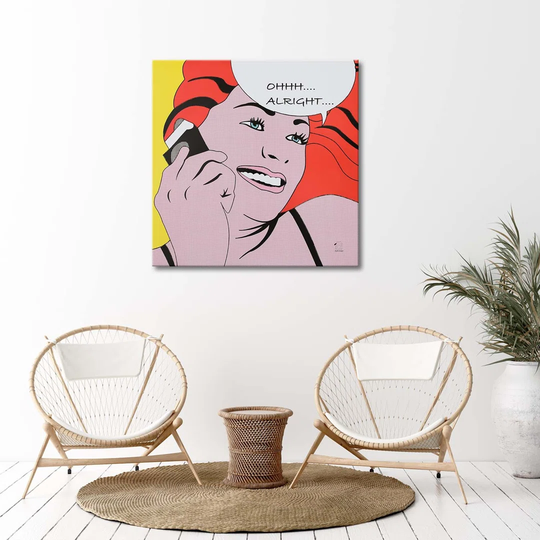 Canvas Print Pop Art Cartoon Telephone