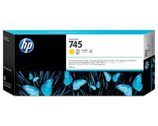 HP 745 Yellow Original Ink Cartridge - High Yield 300m - F9K02A
