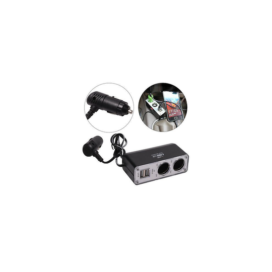 12v 2 Way Car Cigarette Lighter Power Socket Charger Adapter Dual Port