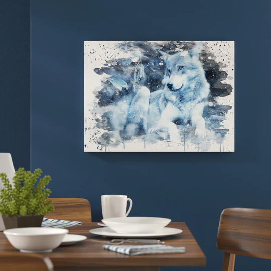 'Winter Forest Wolf' Graphic Art Print Poster