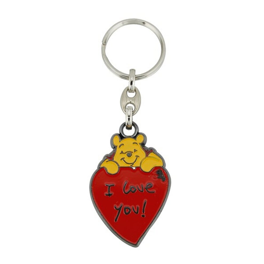 Disney Winnie The Pooh I Love You Heart Enamelled Licensed Keychain-Keyring
