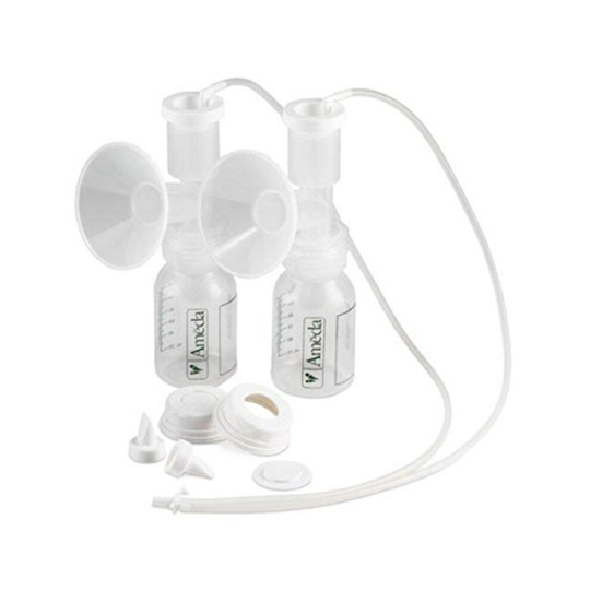 Ameda Dual HygieniKit Milk Collection System w/One Hand Breast Pump Adapter