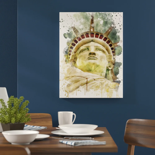 'Statue of Liberty New York USA City' Graphic Art Print Poster
