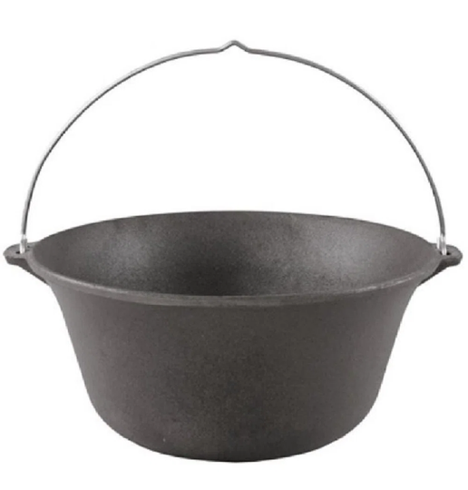 Cast Iron Pot With Enamelled Lid On Tripod - 16 L