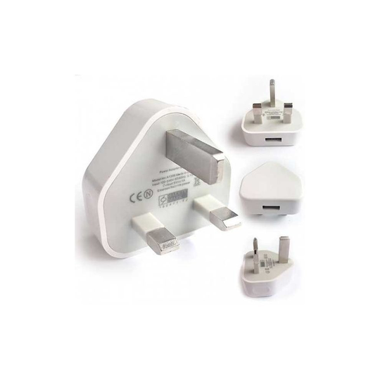 FDL 1 PORT 10.5W/2.1A 5V DC USB MAINS CHARGER / PSU - WHITE