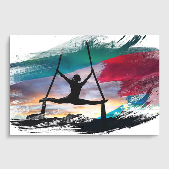 'Aerialist Gymnastics Sunset' Graphic Art Print Poster