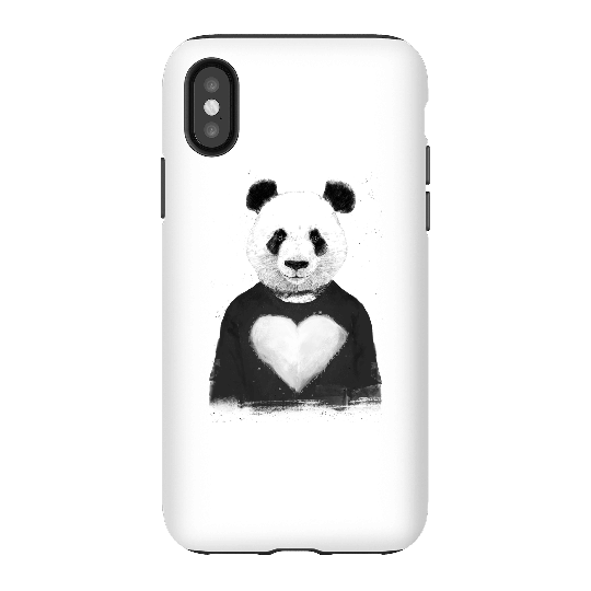 Balazs Solti Panda Love Phone Case for iPhone and Android - iPhone X - Tough Case - Gloss