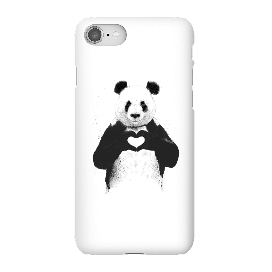 Balazs Solti Panda Love Phone Case for iPhone and Android - iPhone 8 - Snap Case - Matte