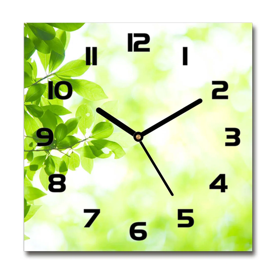 Herward Leaves Silent Wall Clock