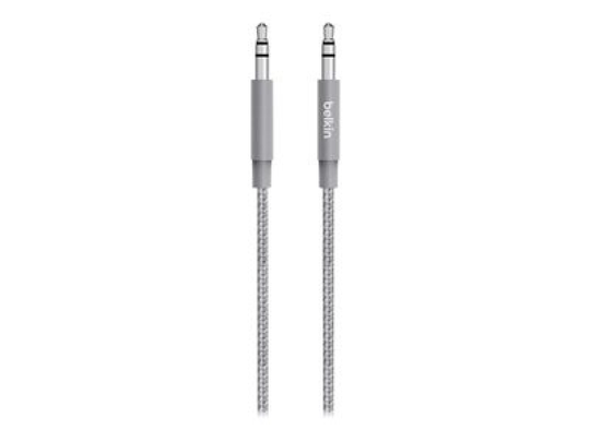 Belkin MIXIT Aux Cable - Audio cable - mini-phone stereo 3.5 mm (M) - mini-phone stereo 3.5 mm (M) - 1.22m - Grey