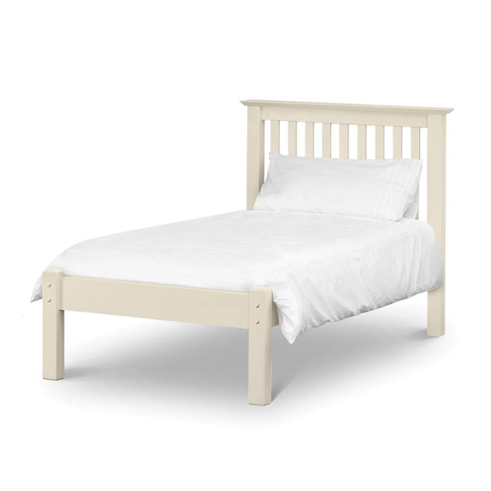 Julian Bowen Barcelona Bed Low Foot End Stone White Single