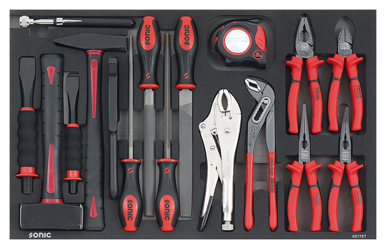 Sonic Hammer, Pliers & Chisel Set (5 German) 17-Piece 601707