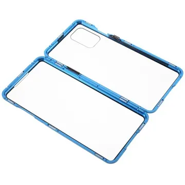OnePlus 8T Magnetic Case with Tempered Glass Back - Blue