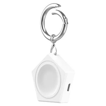 Apple Watch Series 7/SE/6/5/4/3/2/1 Keychain Wireless Charger - White
