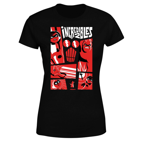 The Incredibles 2 Poster Women's T-Shirt - Black - S - Black