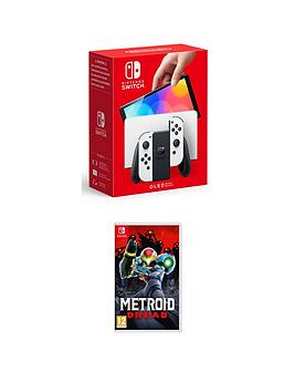 Nintendo Switch Oled Switch Oled White Console &Amp; Metroid Dread