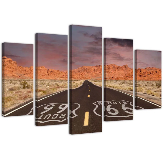 Canvas Print Route 66 Road Landscape