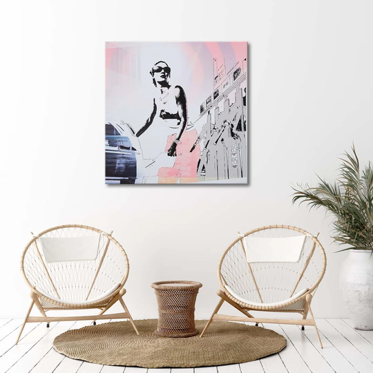 Canvas Print Woman Fashion Glamour Paris