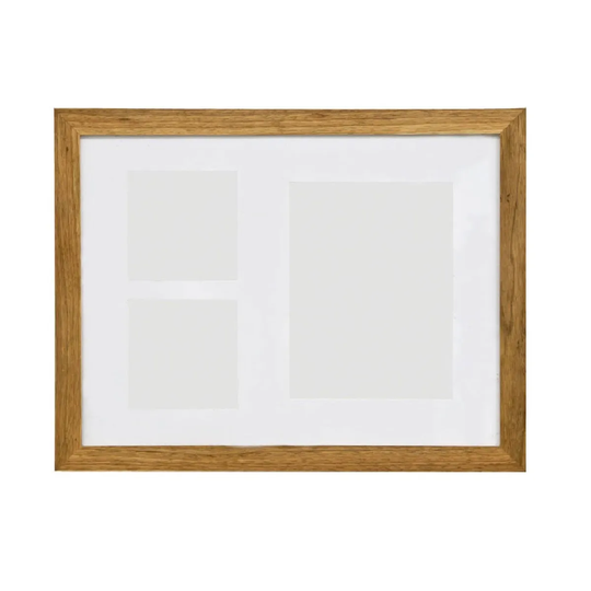 Premier Housewares Collage Photo Frame 2 of 4 x 4"/1 of 6 x 8" - Walnut Wood