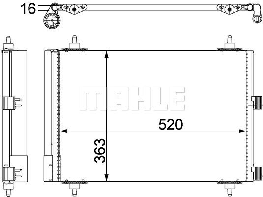 Condenser Air Conditioning 8FC351303-371 by BEHR