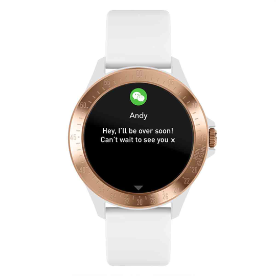 Harry Lime Fashion Smart Watch In White With Rose Gold Colour Bezel Ha07-2004