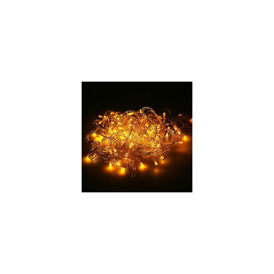 (10M 100 LED Yellow★String Fairy Light In/Outdoor, 220V Plug With UK Adapter) LED Curtain Fairy Lights String Indoor/Outdoor Backdrop Wedding Xmas Par