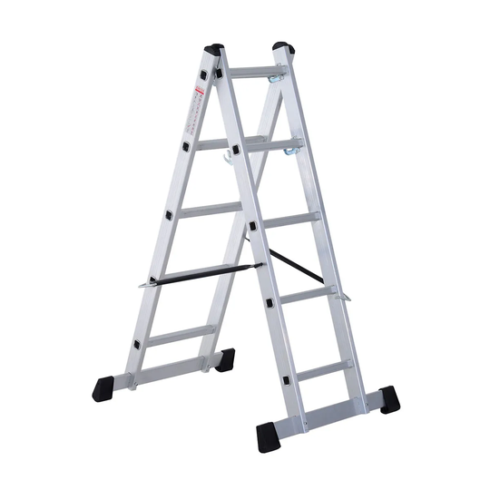HOMCOM Aluminium Scaffolding Ladder Multi Combination Multi-Purpose Step Scaffold