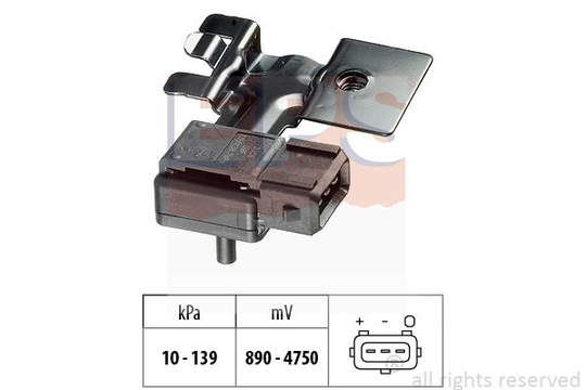 Air Pressure Sensor, height adaptation Made in Italy - OE Equivalent 1.993.108 EPS Facet 1993108