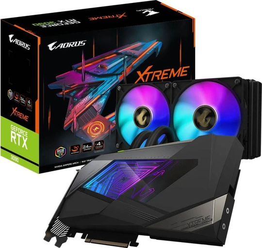 Gigabyte GeForce RTX 3090 24GB GDDR6X AORUS XTREME WATERFORCE Ampere Graphics Card