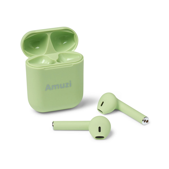 Green Wireless Earpods, Bluetooth 5.0 TWS True Wireless Stereo Headphones in-Ear Hi-Fi Compatible with IOS & Android