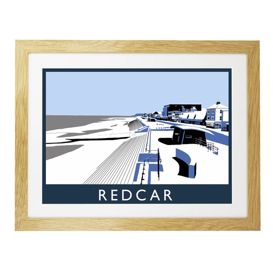 Redcar in Snow by Richard O'Neil - Graphic Art Print on Paper