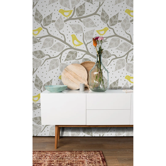 Aeralynn Birds On Branch Wallpaper