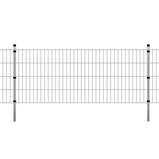 Vidaxl 2D Garden Fence Panels & Posts 2008X830 Mm 26 M - Silver