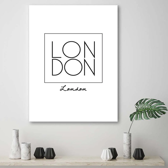 Canvas Print Inscription London
