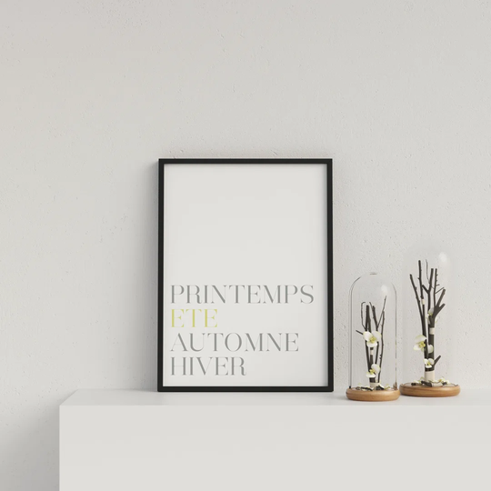 French Typography Season Summer Y&G