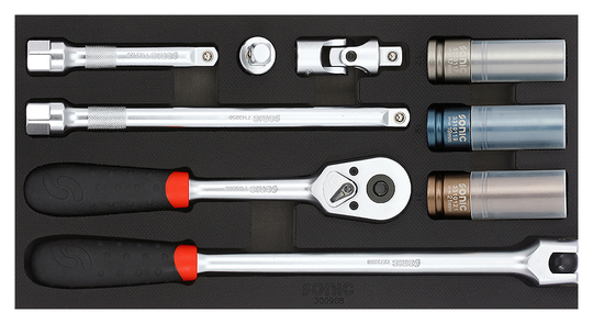 Sonic Ratchet Set 1/2", SFS 1/3 9-Piece 300908