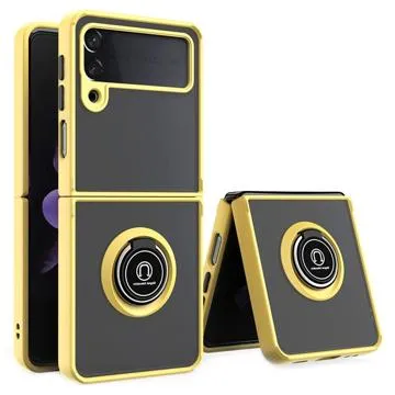 Samsung Galaxy Z Flip3 5G Hybrid Case with Tempered Glass - Yellow
