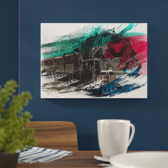 'Vintage Steam Train' Graphic Art Print Poster