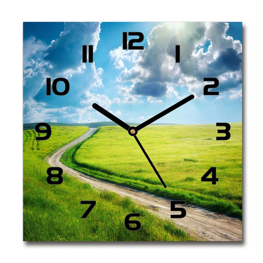Path in the Meadow Silent Wall Clock