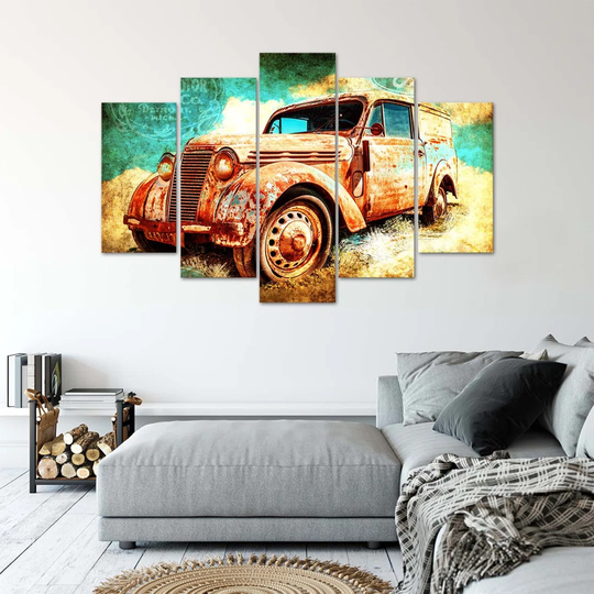 Canvas Print Car Retro Vintage