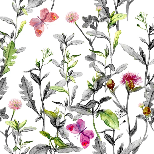 Walllpaper Roll 416X254cm Mural Decoration Kitchen Livingroom Bedroom Wallpaper Material With Print - Meadow Flowers Vintage Field Floral