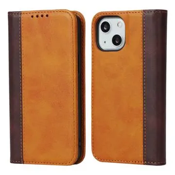 Elegance Series iPhone 14 Plus Wallet Case - Light Brown / Brown