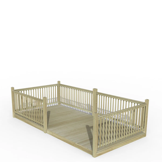 Forest Garden Decking Kit 2.4 x 4.8m with 5 x Balustrade